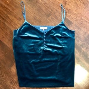 Teal Velvet Top